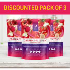 Organic ProteinFix Strawberries and Cream - Discounted pack of 3